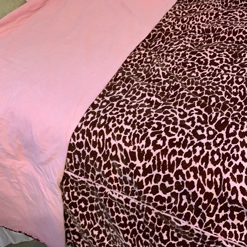Pier 1 velvet Amit print‎ duvet cover pink brown size twin